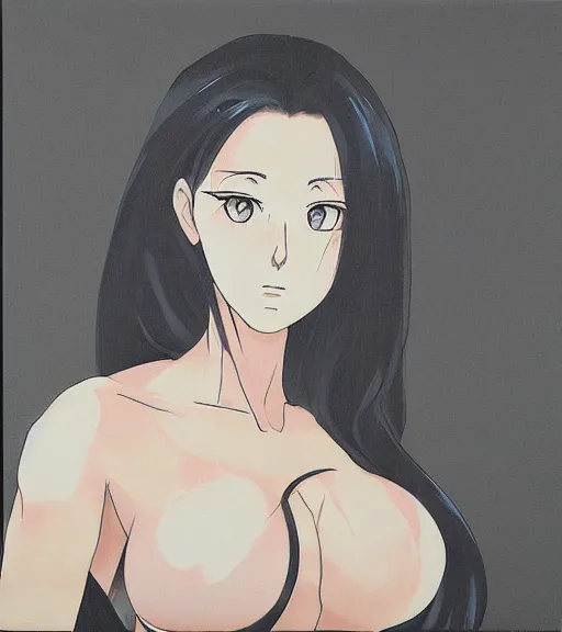 Image similar to david chipperfield painting of an anime woman