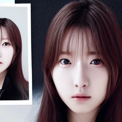 Prompt: photo of haseul from loona, symmetric!!! real face
