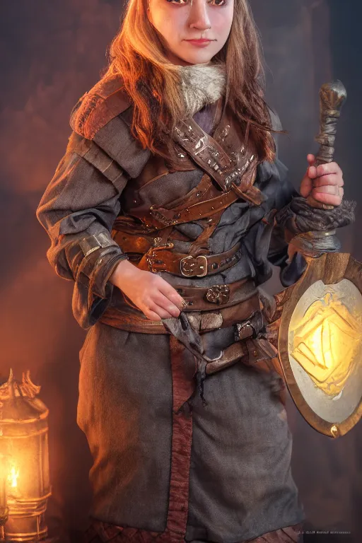 Image similar to a female DND dwarf, high resolution film still, 8k, HDR colors, cosplay, studio lighting