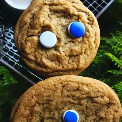 Prompt: photo of an actual cookie monster in the wild