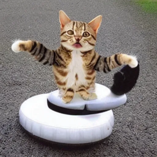 Image similar to a cat floating, very funny image