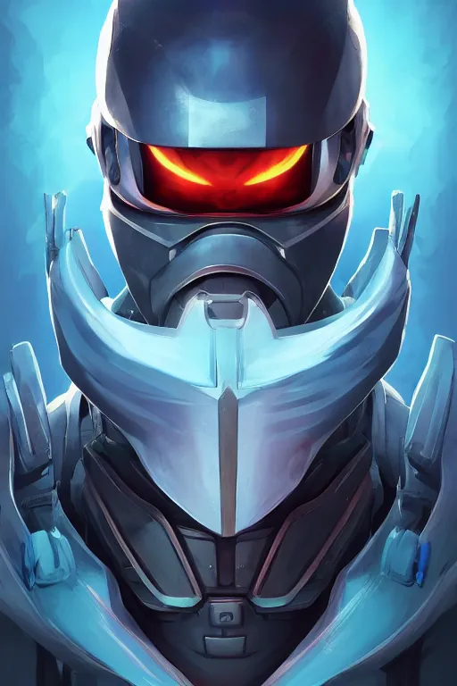 Image similar to epic mask helmet robot ninja portrait stylized as fornite style game design fanart by concept artist gervasio canda, behance hd by jesper ejsing, by rhads, makoto shinkai and lois van baarle, ilya kuvshinov, rossdraws global illumination radiating a glowing aura global illumination ray tracing hdr render in unreal engine 5