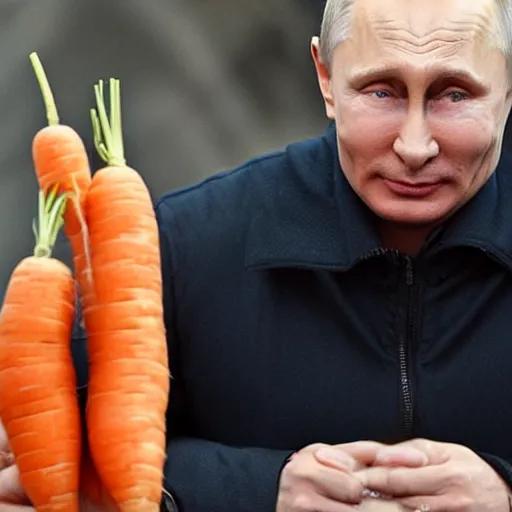 Image similar to putin eating a carrot