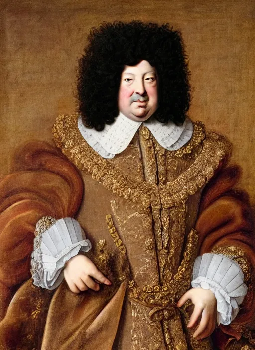 Image similar to portrait of Louis xiv of France in his coronation garb by hyacinthe rigaurd