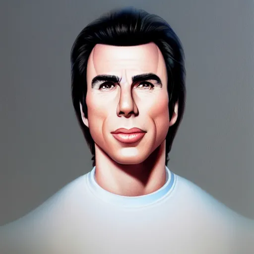 Image similar to john travolta portrait, Pixar style, by Tristan Eaton Stanley Artgerm and Tom Bagshaw.