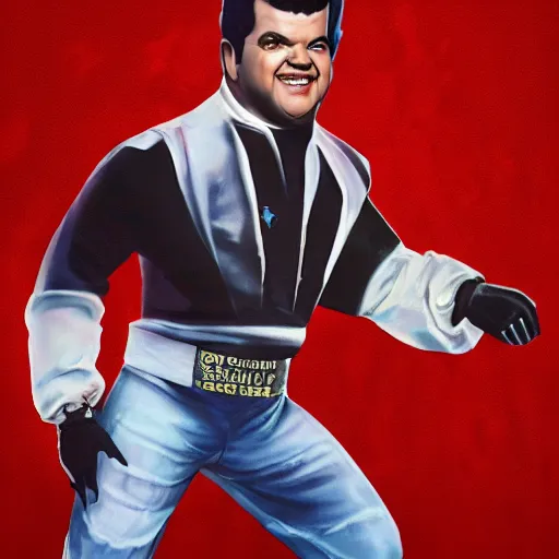 Prompt: concept art of Conway Twitty as a Mortal Kombat character, 4k details