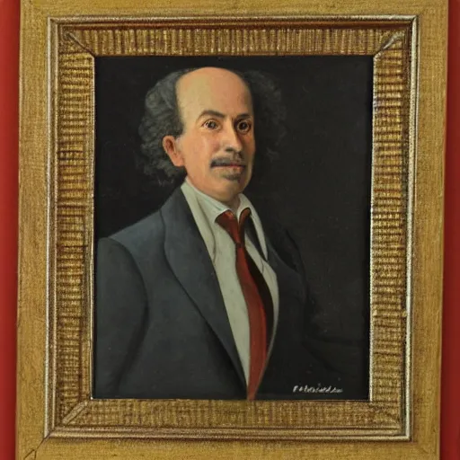 Prompt: 'portrait of manuel gomes da silva, the composer of caneta azul music'