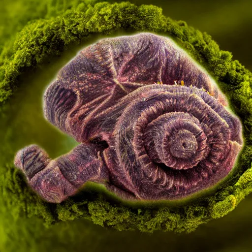 Image similar to Tardigrade-Moss-Piglet electron microscope capture, 4k, HD, Science Monthly photography