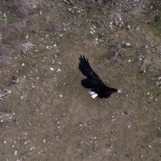 Prompt: eagle view from mother crows