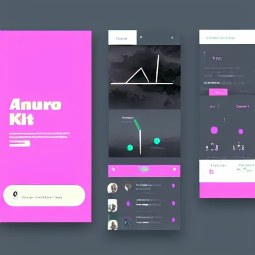 Prompt: a ui kit hero template with gradients trending on dribbble