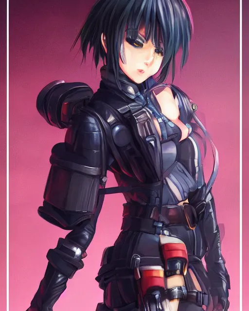 Image similar to portrait of anime girl in mechanic armor in night tokyo by makoto sinkai, perfect face, fine details