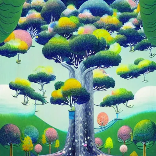 Image similar to tree city by Chiho Aoshima