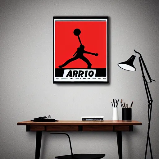 Prompt: “Mid Century Modern Poster of an Air Jordan 1”