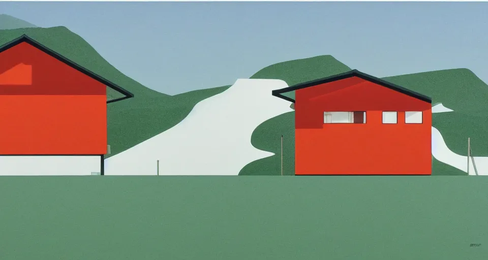 Image similar to mountain house, hiroshi nagai