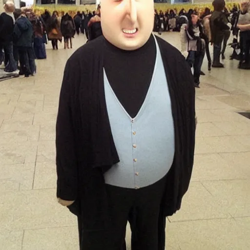 Prompt: gru from despicable me in real life