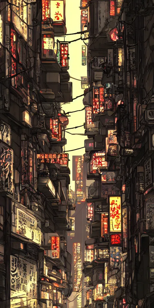 Image similar to a back alley in cyberpunk Tokyo by kirokaze