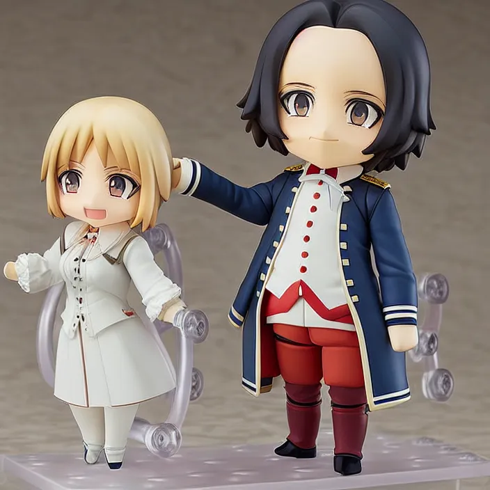 Prompt: An anime Nendoroid of George Washington, figurine, detailed product photo