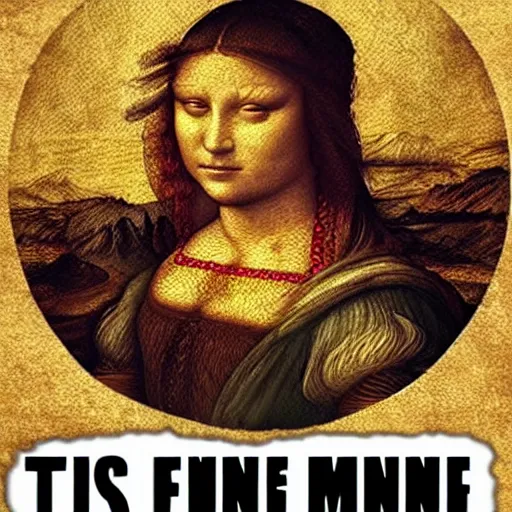 Image similar to This is Fine meme in the style of Leonardo Da Vinci painting