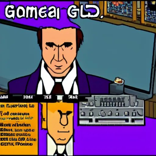 Image similar to saul goodman as a video game character