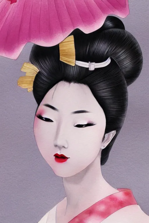 Prompt: sensual and very seductive geisha, digital art, 8k, character, realistic, portrait, photorealism, japan watercolour, masterpiece art