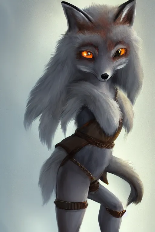 Image similar to an anthropomorphic medieval fox with a fluffy tail, backlighting, trending on artstation, digital art, furry art, trending on furaffinity, fantasy art, by kawacy