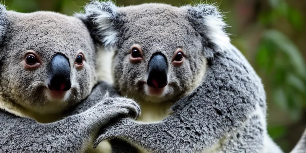 Prompt: A photo of a koala working in a corporate office, 4K, realistic,