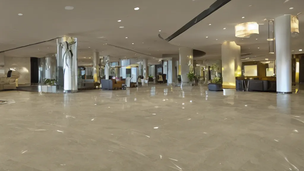 Image similar to magic realism extendable wind floor in a bright lobby, iso 2 0 0