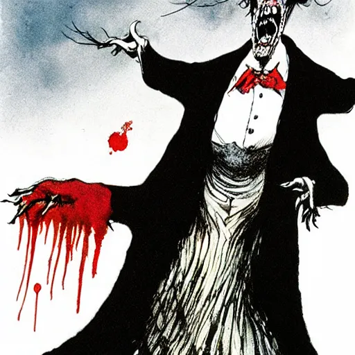 Image similar to dracula by ralph steadman