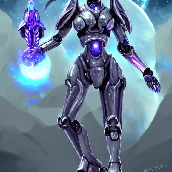 Prompt: goddess shot, galactic sized stunning hot anthropomorphic robot mecha female dragon, in space, larger than planets, holding the earth, the earth a mere marble in her claws, detailed silver armor, epic proportions, epic scale, digital art, furry, macro, dragon, giantess, warframe fanart, destiny fanart, furaffinity, deviantart, realistic