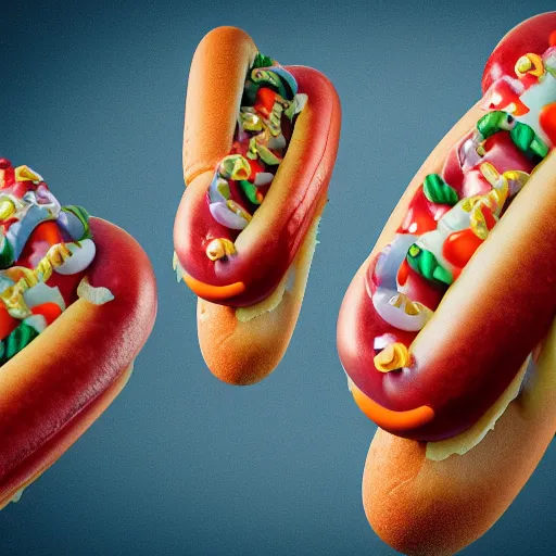 Image similar to the hot dog queen, 4 k, intricate detailed, jaw dropping, gorgeous, surreal, octane render