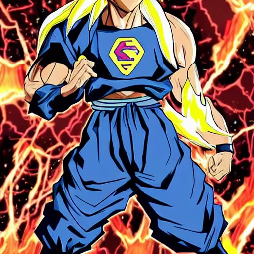 Image similar to Obama as a super saiyan