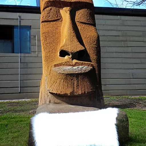 Prompt: gigachad face Easter island head