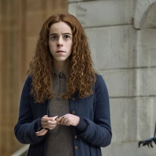 Prompt: Still of Hermione Granger in the movie The Social Network.