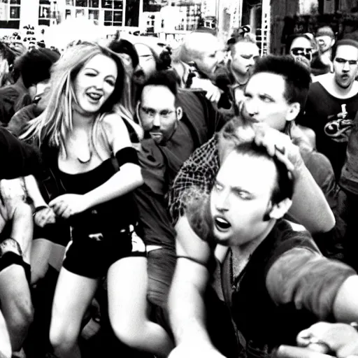 Prompt: chasing amy mosh pit