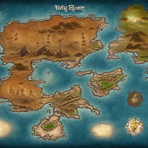 Image similar to Epic fantasy world map