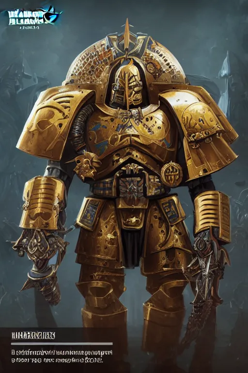 Image similar to armor portrait heros warhammer 4 0 k horus heresy fanart - the primarchs emperor by johannes helgeson animated with vfx concept artist & illustrator global illumination ray tracing hdr fanart arstation zbrush central hardmesh 8 k octane renderer comics stylized