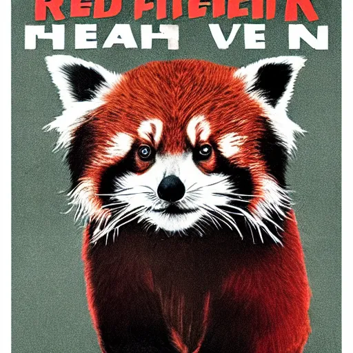 Image similar to red panda on a propaganda poster, clear, hypnotic, world war, circa 1 9 3 9, stencil