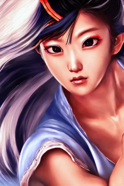 Image similar to Chun Lil , Street Fighter , pretty face, ultra detailed, digital art, 8k ,character ,realistic, portrait, hyperrealistic