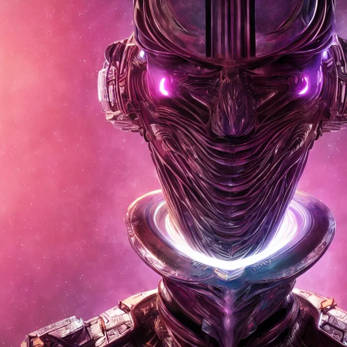 Image similar to portrait of Hugo Weaving as Galactus. intricate abstract. intricate artwork. nightmare fuel. octane render, trending on artstation, very coherent symmetrical artwork. cinematic, hyper realism, high detail, octane render, 8k, iridescent accents