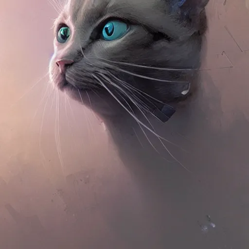 Image similar to Schrodinger cat, quantum mechanics, highly detailed, smooth, artstation, digital illustration by Ruan Jia and Mandy Jurgens and Artgerm and Wayne Barlowe and Greg Rutkowski and Zdislav Beksinski