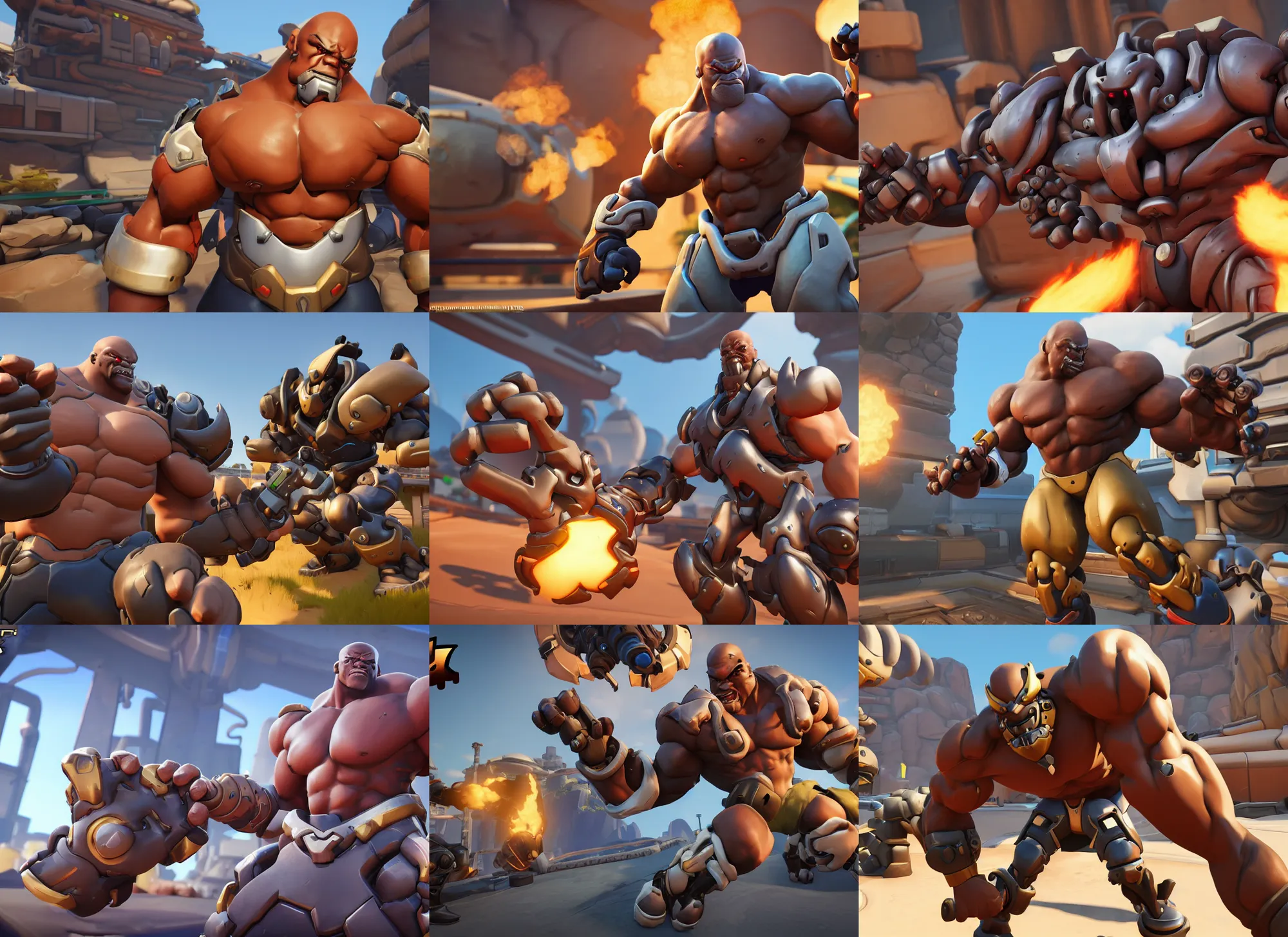 Prompt: Doomfist, Overwatch game, game screens hot, hight detailed