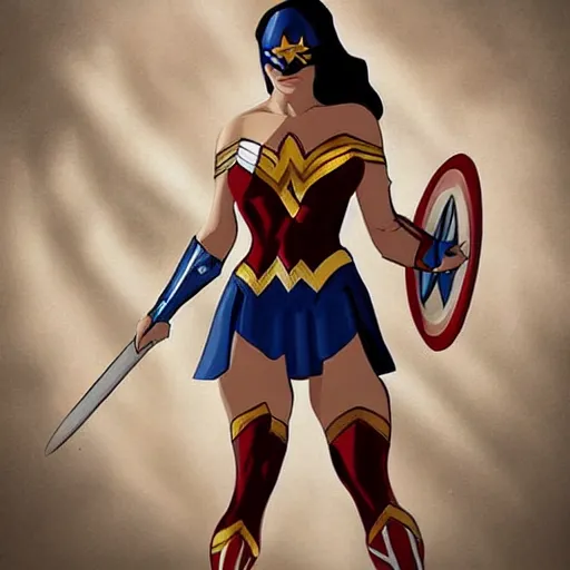 Image similar to wonderwoman paint by Guilherme Freitas