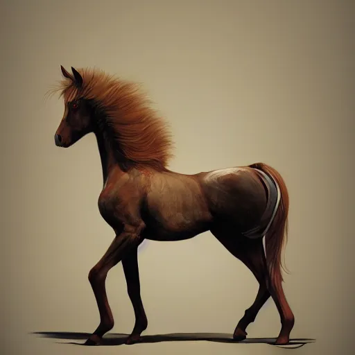 Image similar to concept art of anthropomorphic horse wearing a coat, digital art, photo realistic, highly detailed, art by george stubbs, anton fadeev, james gurney, ilya kuvshinov