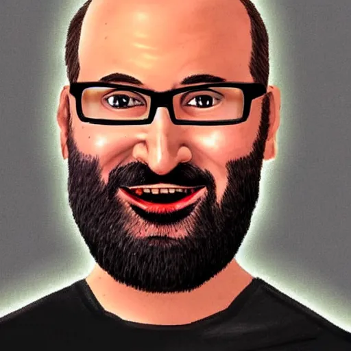 Prompt: michael stevens vsauce caricature