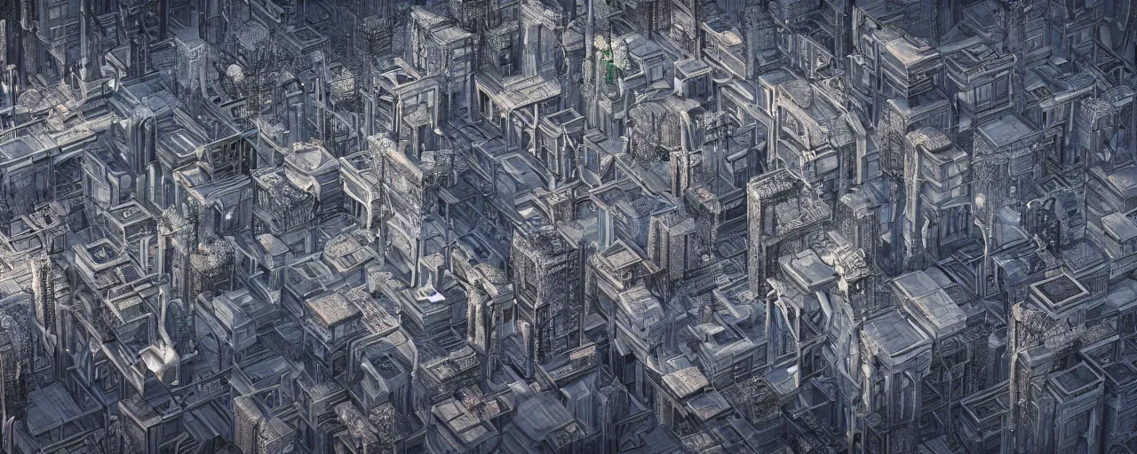 Prompt: dystopian city in intricate details, ultra detailed, digital art, octane render, micro detail 4k