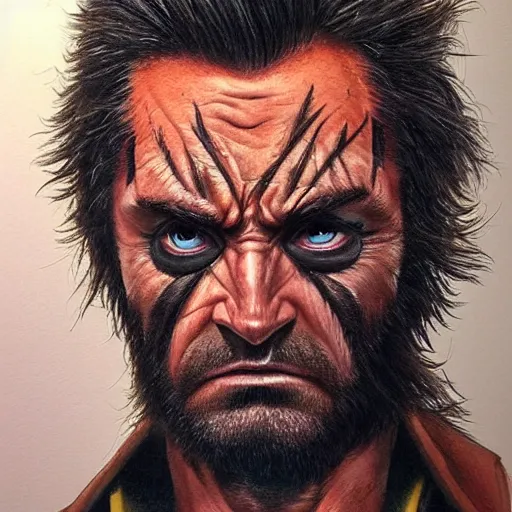 Prompt: billy butcher as wolverine, very detailed face, masterpiece portrait,