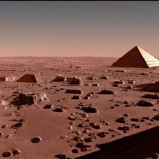 Image similar to hidden ancient megastructures and great pyramids on Mars