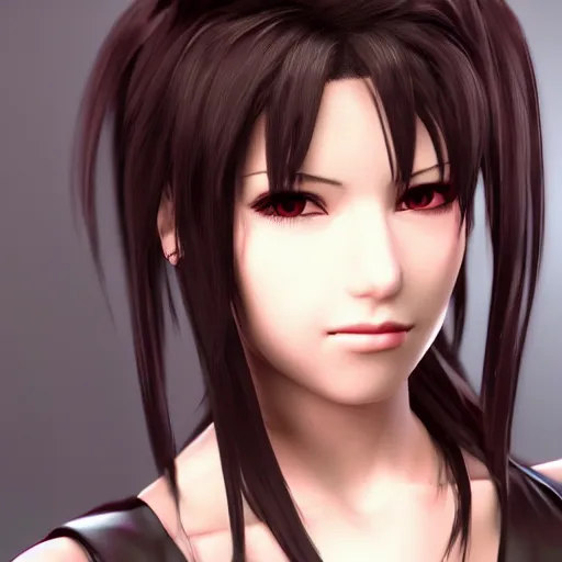 Prompt: high quality headshot of tifa lockhart, trending on artstation