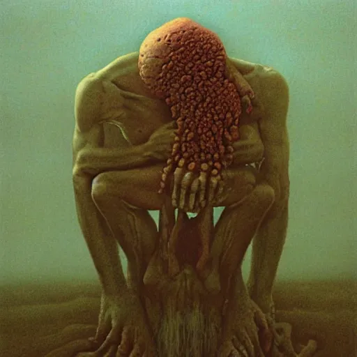 Image similar to Acid. Zdzisław Beksiński.