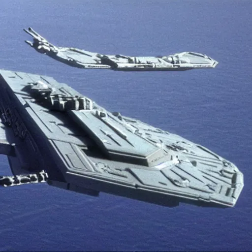 Image similar to star destroyer vs uss enterprise